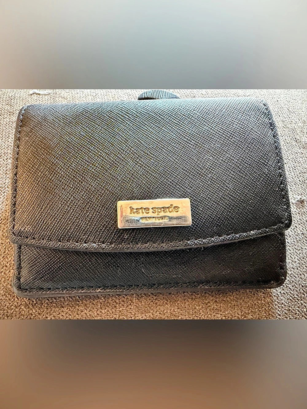 Kate Spade Black Wallet with ID Window
